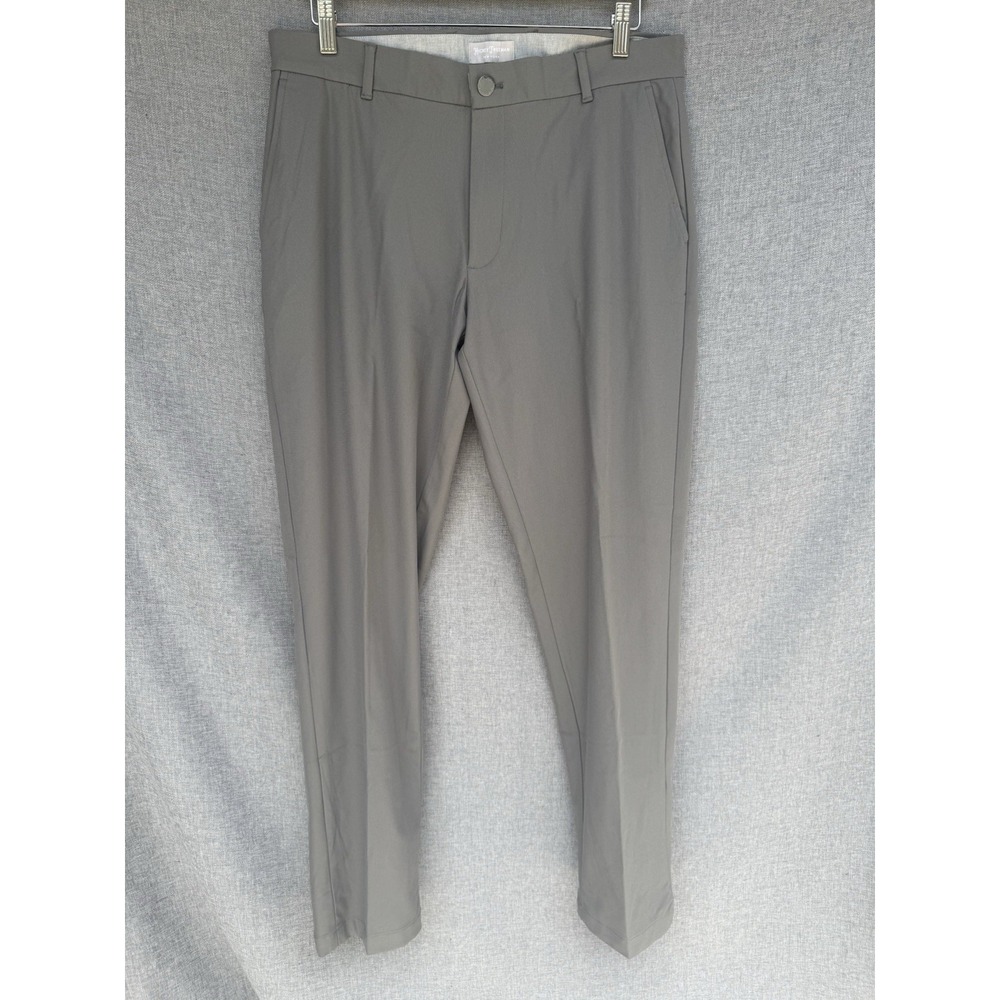 Hickey Freeman Pants‎ Mens 34x32 Gray Chino Straight Leg Trousers Preppy